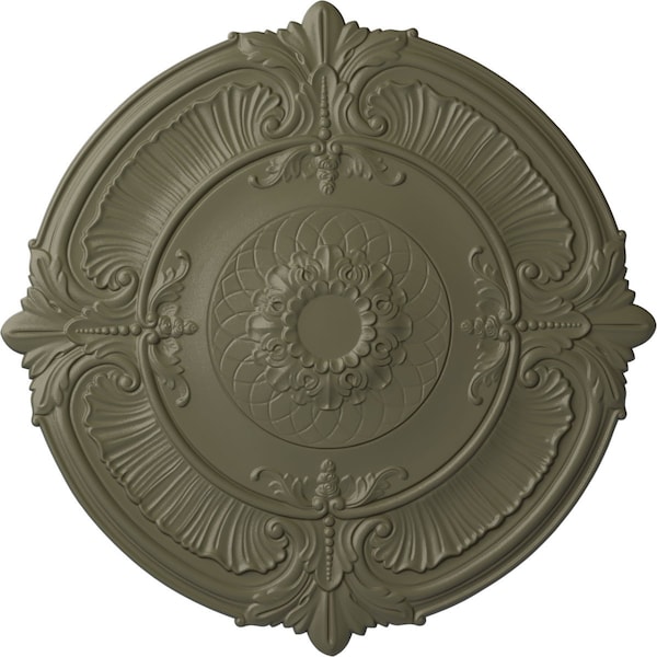 Ekena Millwork Attica Ceiling Medallion (Fits Canopies up to 3 3/4"), 39 1/2"OD x 2 1/2"P, Spartan Stone CM39ATSSF - main